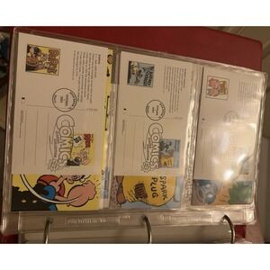 LOT OF 172 FIRST DAY Of ISSUE COVERS  1995-1996 In Binder Comics, Olympics Santa